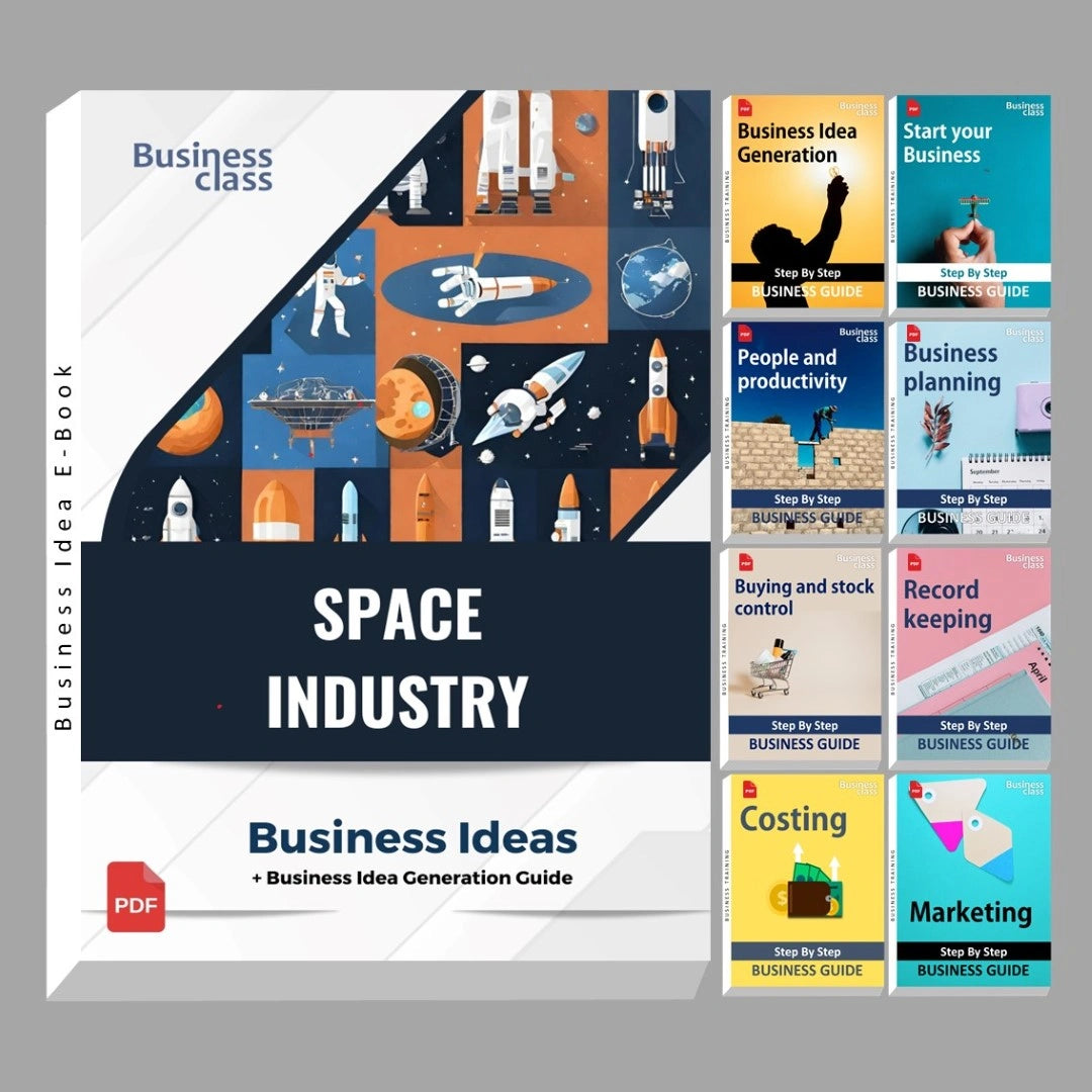 Space industry business ideas book with business training guide bundle