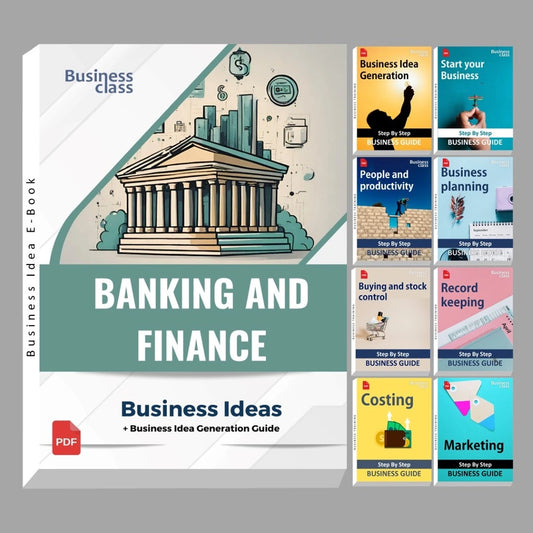 Banking and Finance Industry business ideas book with business training guide bundle