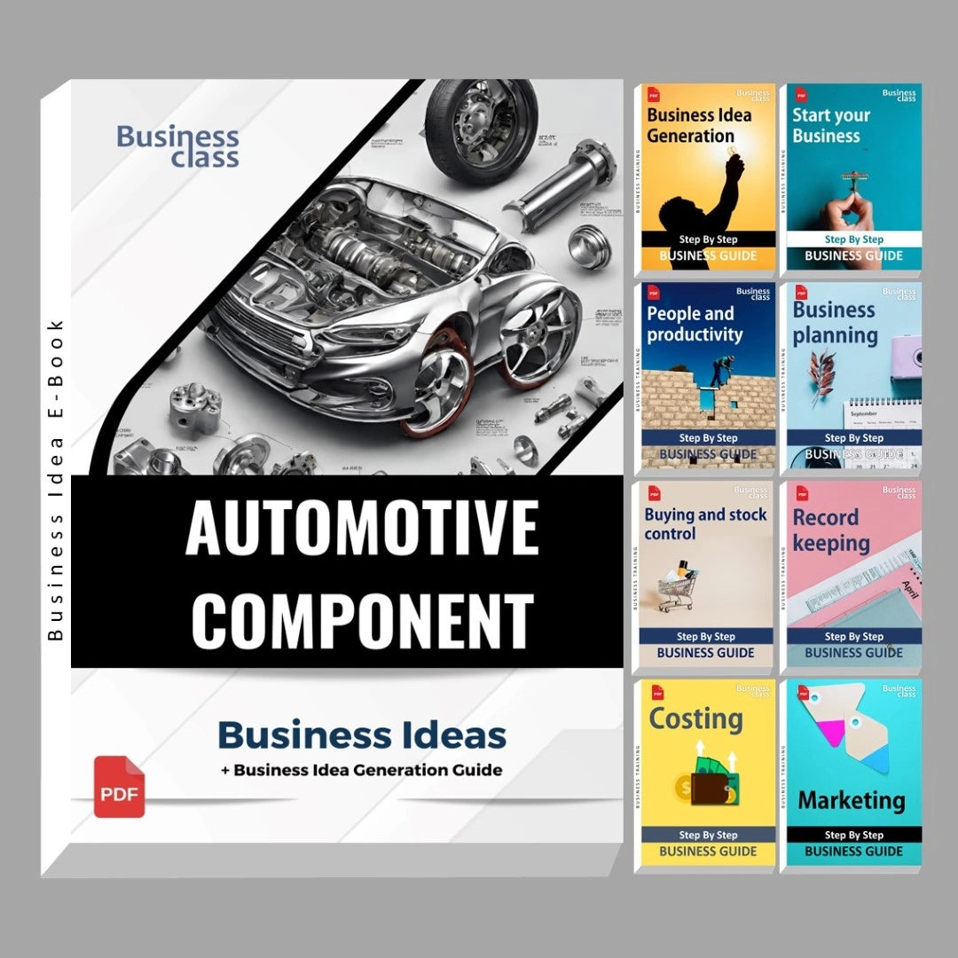 Automotive Component business ideas book with business training guide bundle