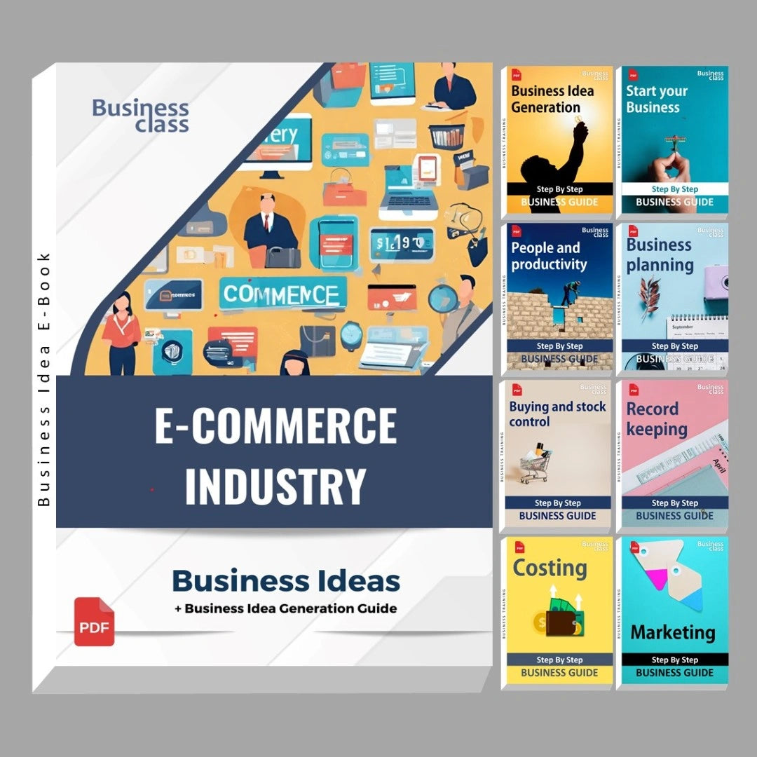 E-commerce industry business ideas book with business training guide bundle