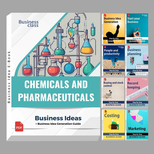 Chemicals and pharmaceuticals industry business ideas book with business training guide bundle