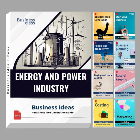 Energy and power industry business ideas book with business training guide bundle