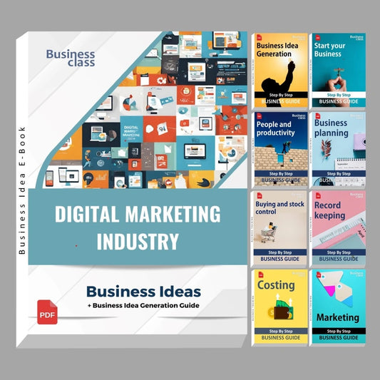 Digital marketing industry business ideas book with business training guide bundle