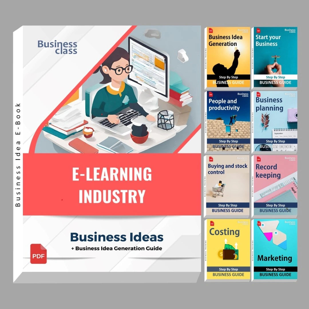 E-learning industry business ideas book with business training guide bundle