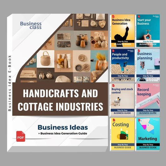 Handicrafts and cottage industries business ideas book with business training guide bundle