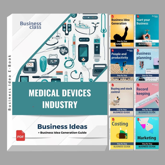 Medical devices industry business ideas book with business training guide bundle