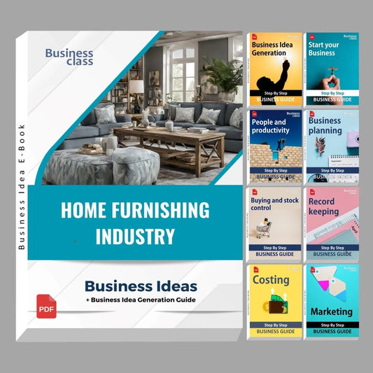 Home furnishings industry business ideas book with business training guide bundle